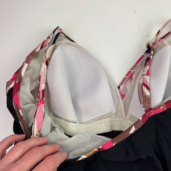 Christina One Piece Abstract Design Swim Bathing Suit - Picture 7 of 11